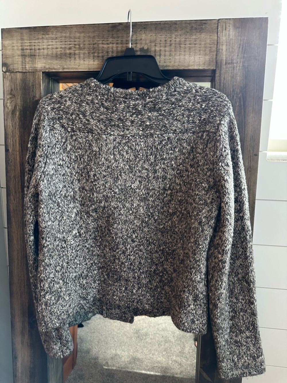 J. Jill Marled Knit Zip Front Sweater Petite Small Cozy Neutral Cardigan - Picture 3 of 5